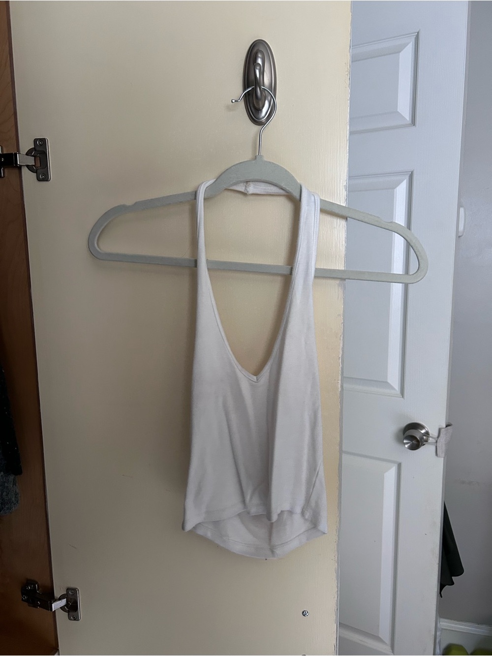 Brandy Melville White Halter Crop Top